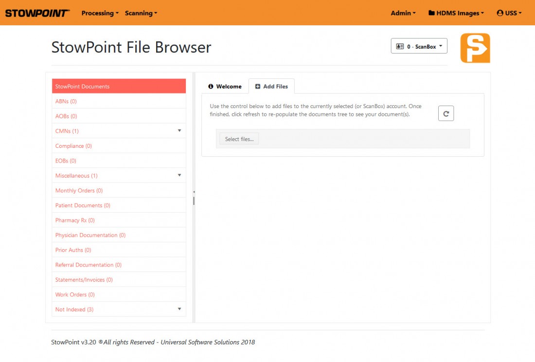 A graphic of StowPoint's File Browser system